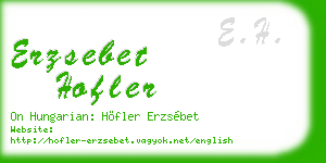 erzsebet hofler business card